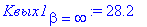 `Kвых1`[beta = infinity] := 28.2