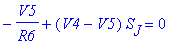 -V5/R6+(V4-V5)*S[J] = 0
