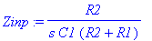 Zinp := R2/s/C1/(R2+R1)