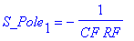 S_Pole[1] = -1/(CF*RF)
