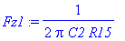 Fz1 := 1/(2*Pi*C2*R15)