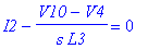 I2-(V10-V4)/s/L3 = 0