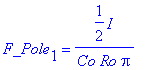 F_Pole[1] = 1/2*I/Co/Ro/Pi